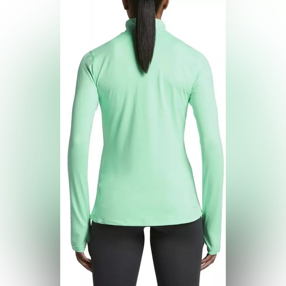 Nike Dry Fit Green Element Running 1/2 Zip Running Jacket Shirt Green Medium - Picture 4 of 11